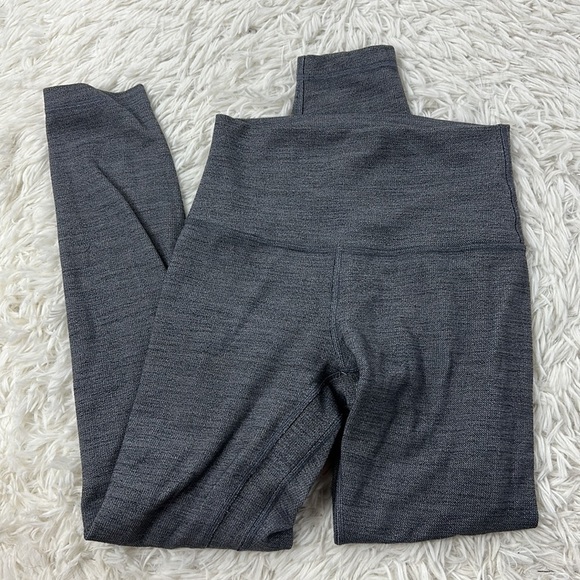 Lululemon Align Pant II 25" Mini Heathered Herringbone Heathered Black White - Picture 1 of 4
